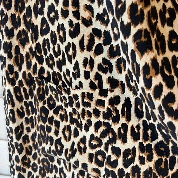 EQUIPMENT FEMME NEW Aubrey Leopard Print Silk Shift Dress XS - Picture 9 of 13
